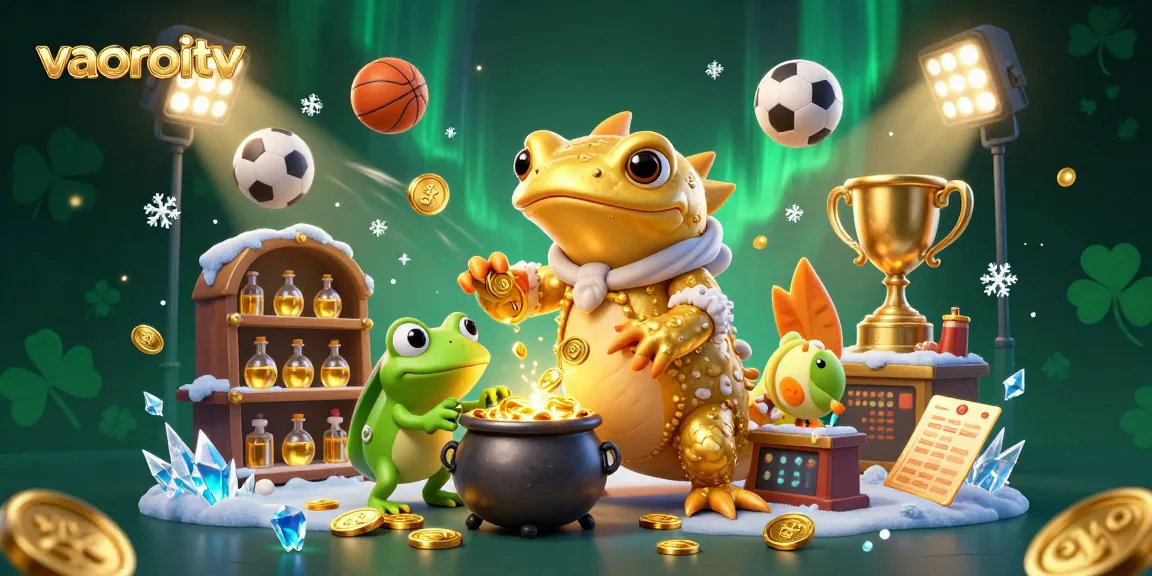 Experience vaoroitv with a golden salamander alchemist generating winning bets amidst sports excitement and treasures.