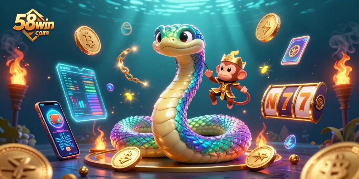 Experience the thrill of 58win com with vibrant casino elements and dazzling 3D characters.