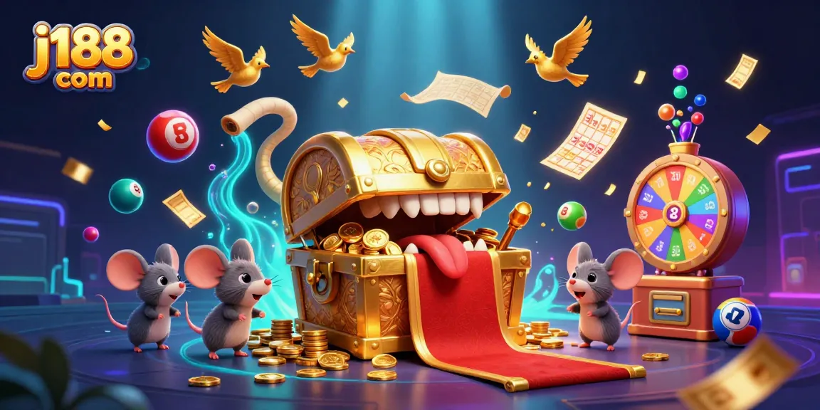 Experience the thrill of j188 com with dynamic lottery games and vibrant characters in a casino-themed scene.