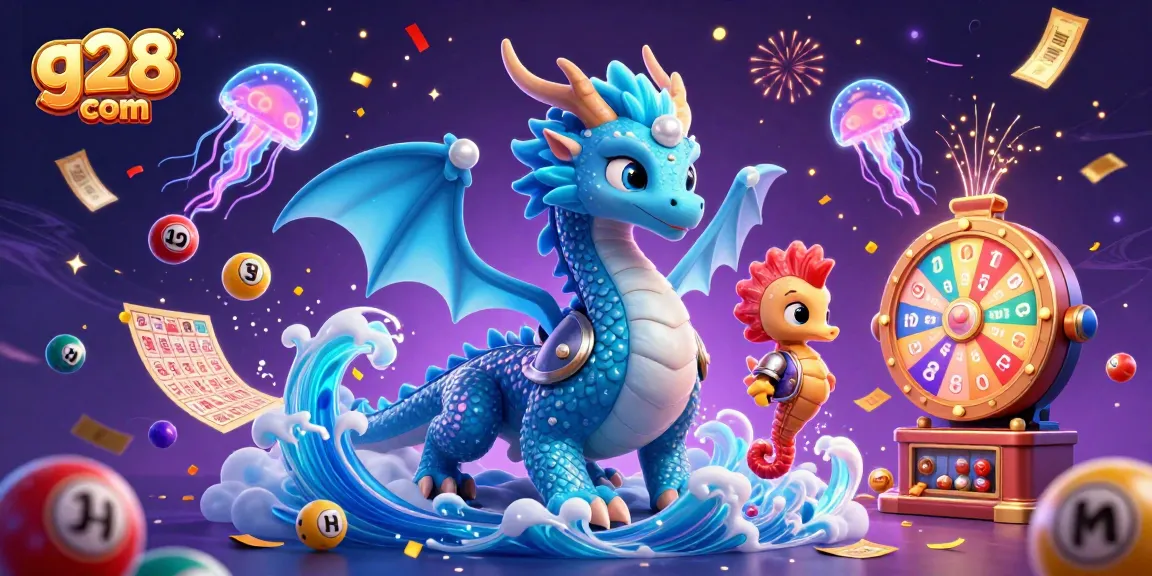 Engage with exciting games at g28 com in this vibrant gambling-themed illustration.