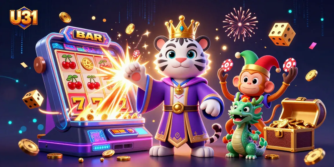 Experience excitement at U31 with a brilliant 3D scene filled with vibrant casino elements.