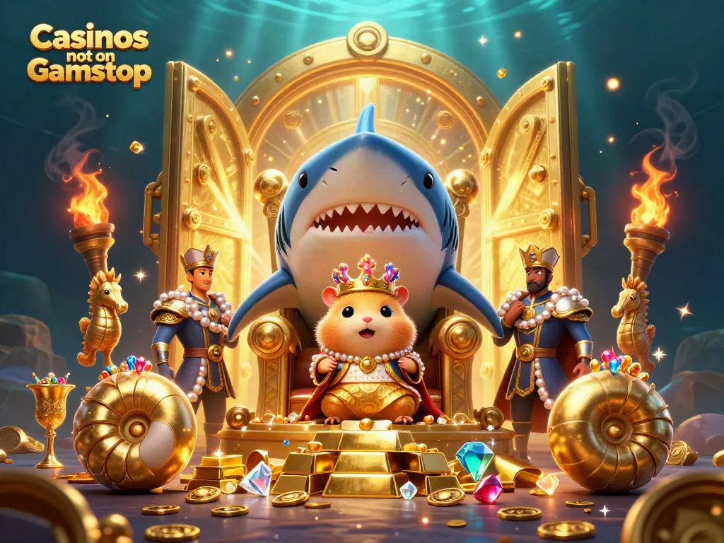 Join the tiny hamster king surrounded by treasure in Casinos not on Gamstop.