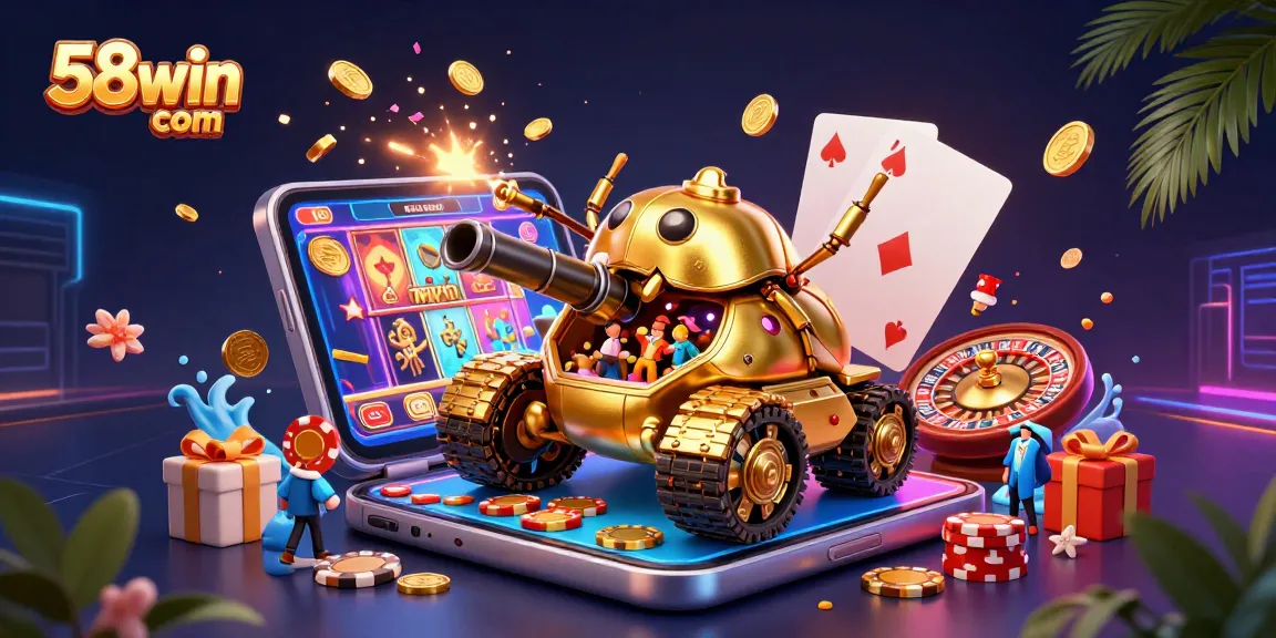 Experience the excitement of 58win com with a vibrant casino in a golden beetle tank!