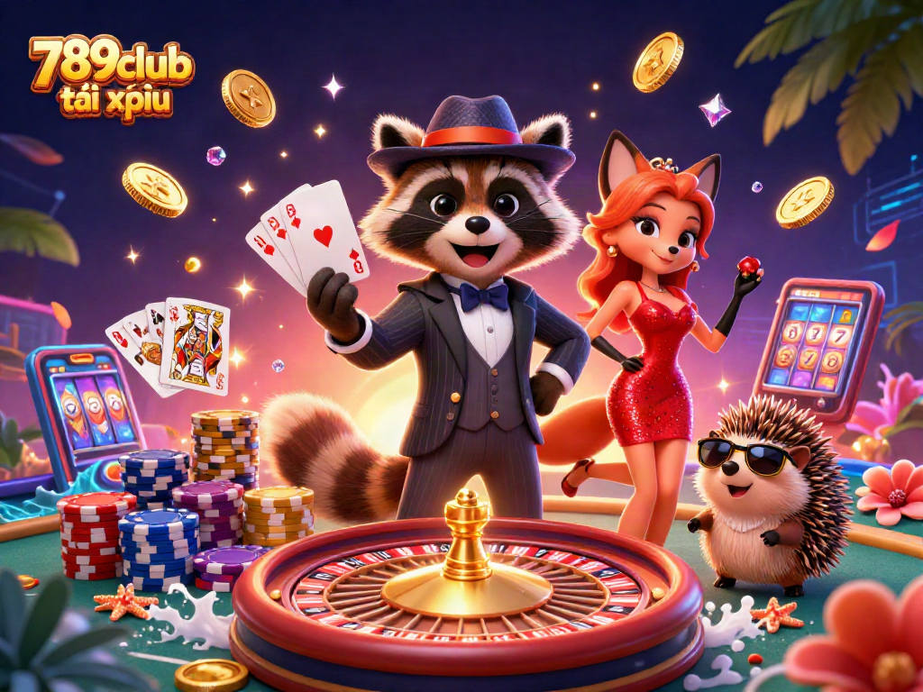 Experience thrilling gameplay at 789club tài xỉu with exciting casino characters and vibrant elements.
