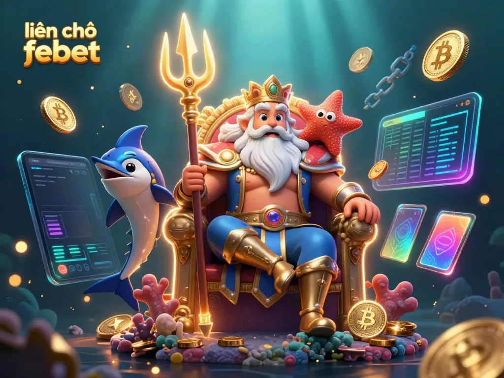 Engage players with “liên hệ febet” featuring Neptune and a vibrant underwater backdrop for online casino.
