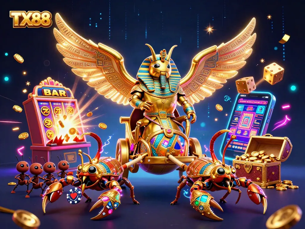 Experience thrilling jackpots at TX88 with stunning 3D gaming elements and vibrant casino visuals.