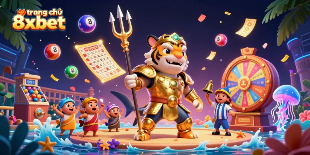 Engaging illustration showcasing the dynamic casino adventures at trang chủ 8xbet with vibrant game elements.