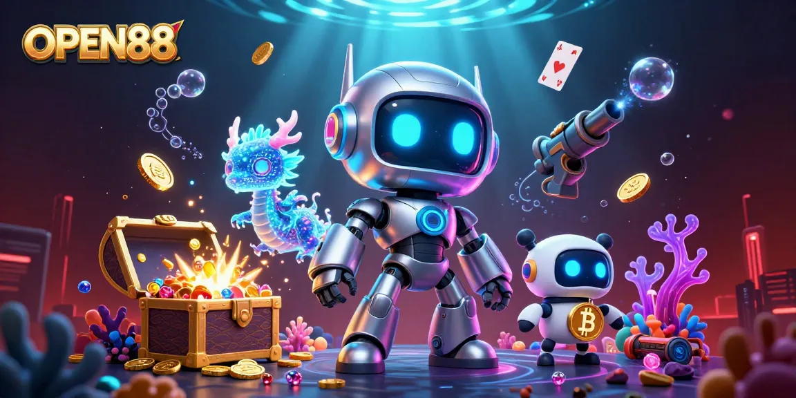 Engage with OPEN88's vibrant underwater casino world filled with gold, treasures, and action.