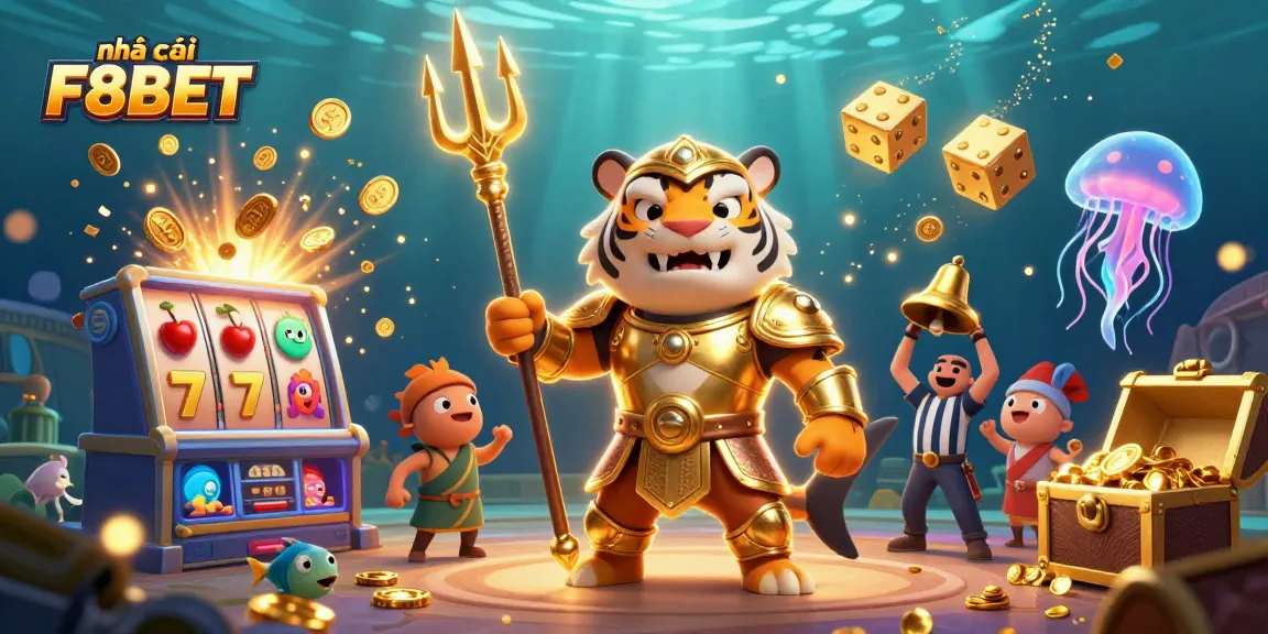 Spin to win with nhà cái F8BET in this vibrant underwater casino scene.